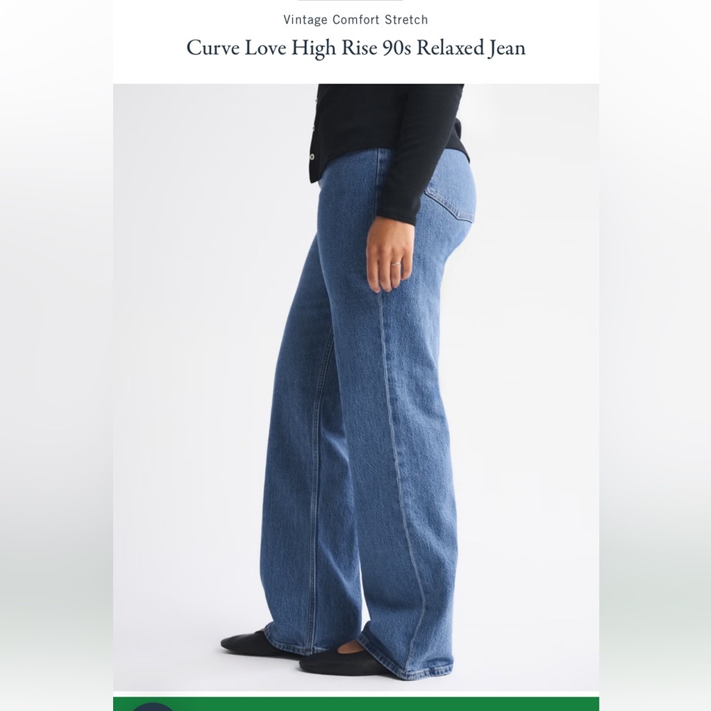 Abercrombie Curve Love 90's Relaxed Jeans NWT